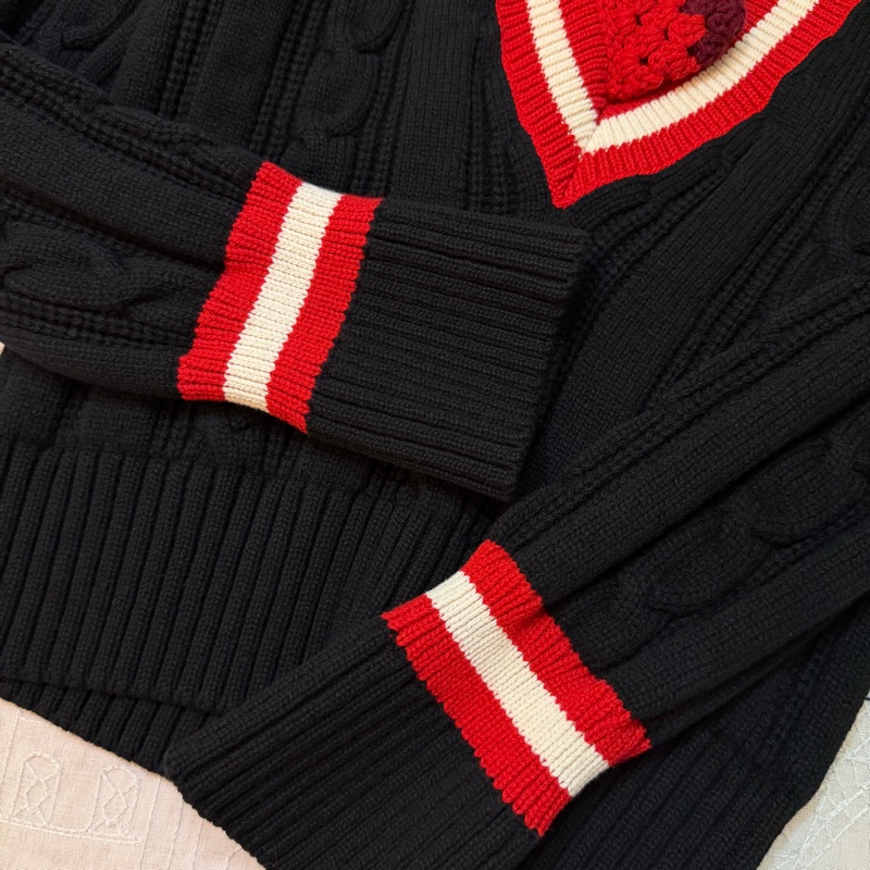 BURBERRY英國PRORSUM黑色編織羊絨混紡毛衣M-3