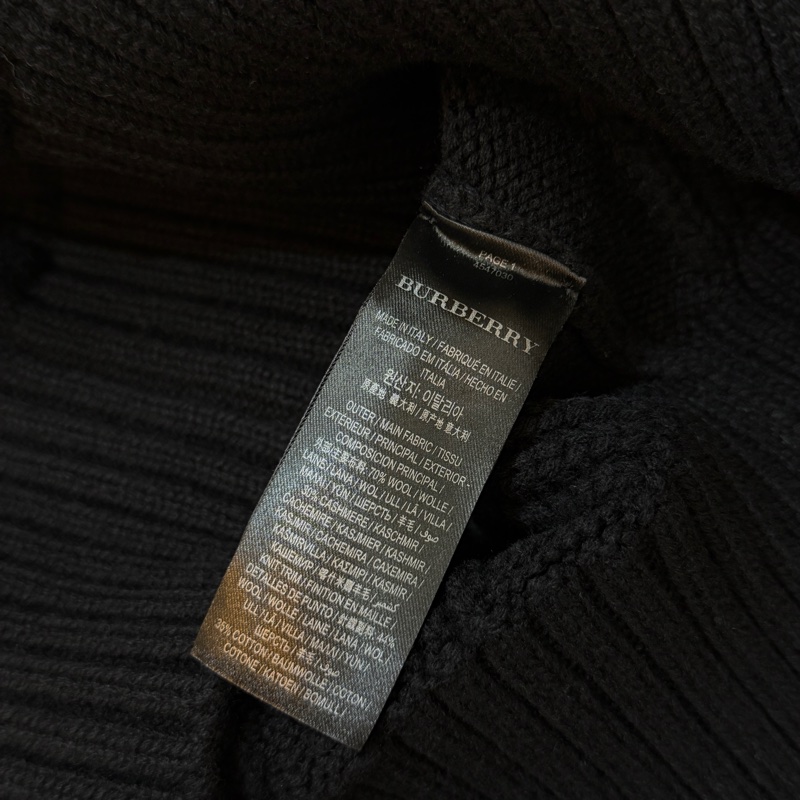 BURBERRY英國PRORSUM黑色編織羊絨混紡毛衣M-6