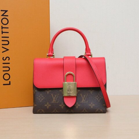 LOUIS VUITTON LockyBB鎖頭包紅色PVC金扣2019肩背包