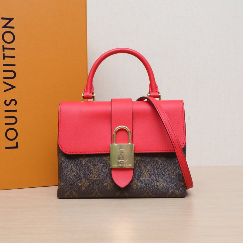 LOUIS VUITTON LockyBB鎖頭包紅色PVC金扣2019肩背包-0