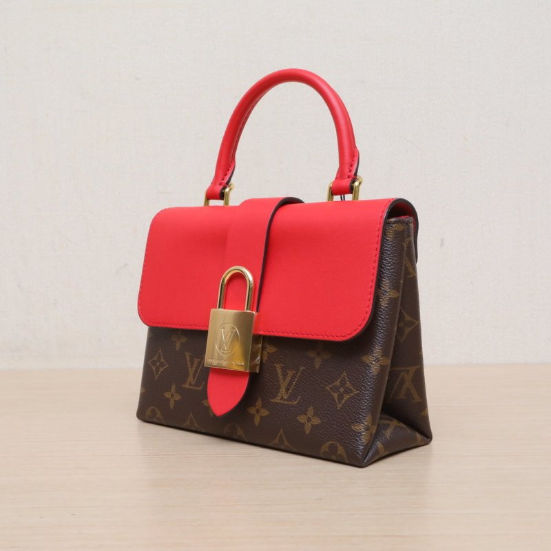 LOUIS VUITTON LockyBB鎖頭包紅色PVC金扣2019肩背包-4