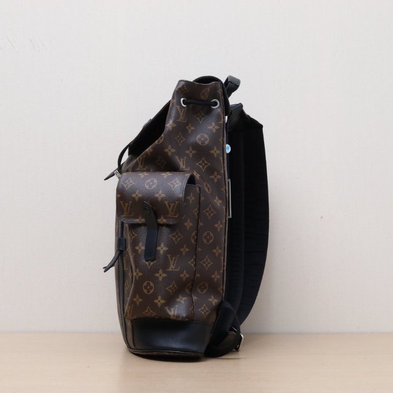 LOUIS VUITTON Christopher雙肩包老花PVC晶片肩背包-4