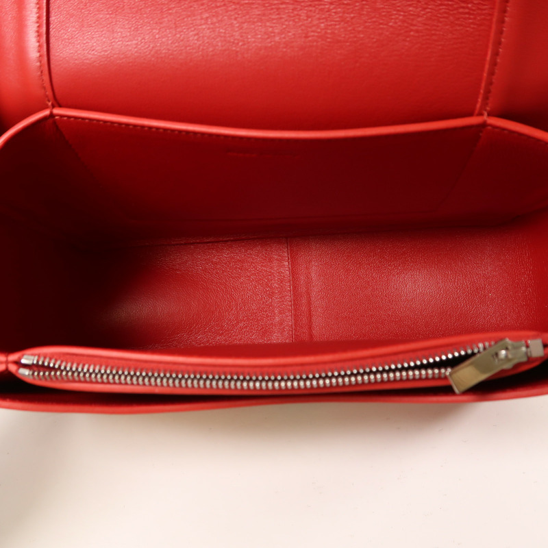 CELINE 牛皮皮革Frame銀扣肩背袋-4