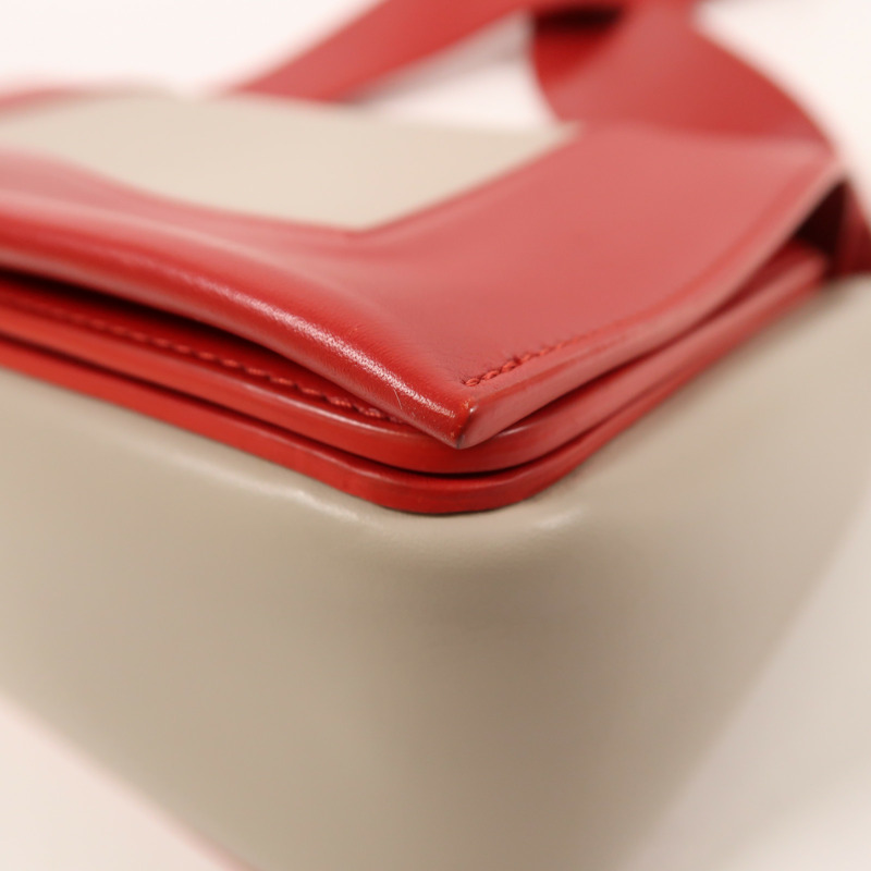 CELINE 牛皮皮革Frame銀扣肩背袋-9