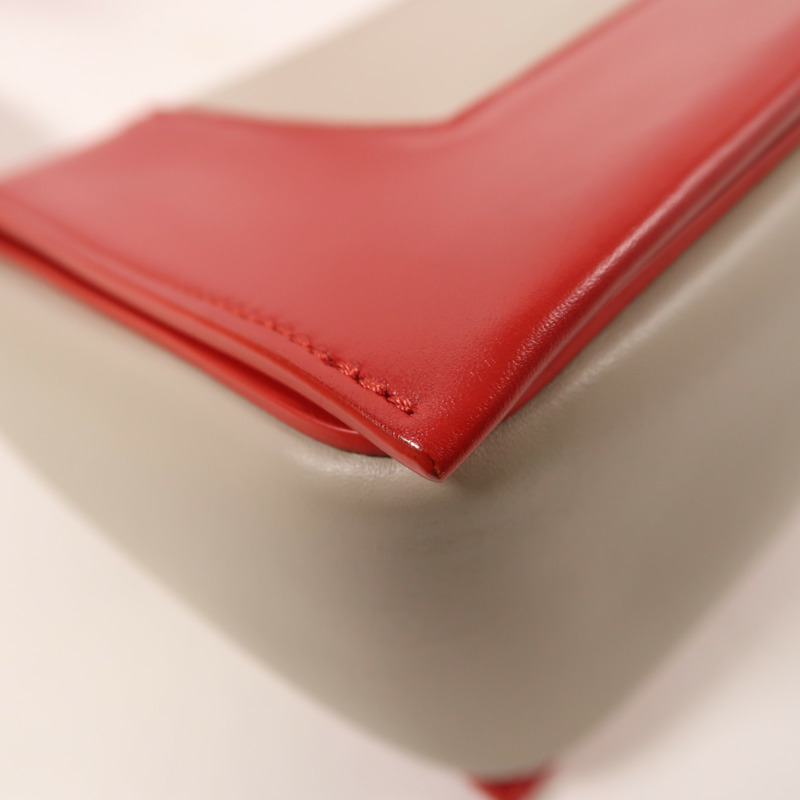 CELINE 牛皮皮革Frame銀扣肩背袋-12