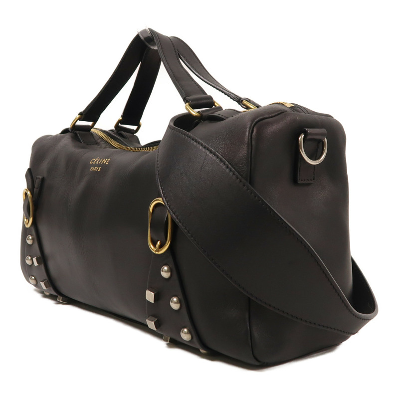 CELINE 牛皮皮革2 Way Shoulder手挽肩背兩用袋-2