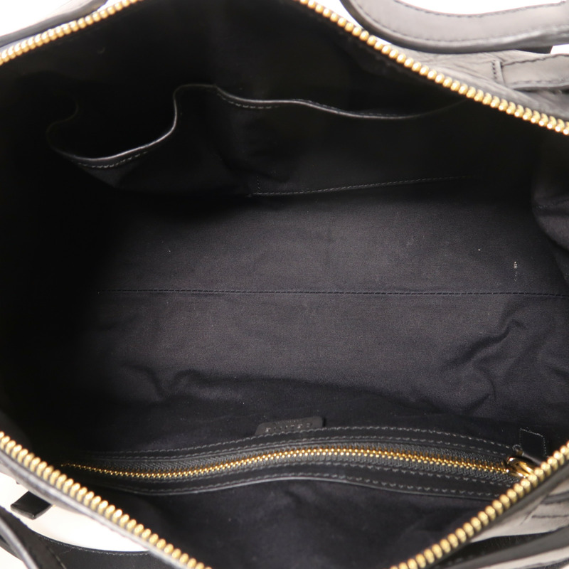 CELINE 牛皮皮革2 Way Shoulder手挽肩背兩用袋-4