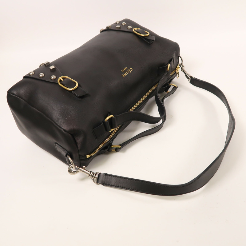 CELINE 牛皮皮革2 Way Shoulder手挽肩背兩用袋-7