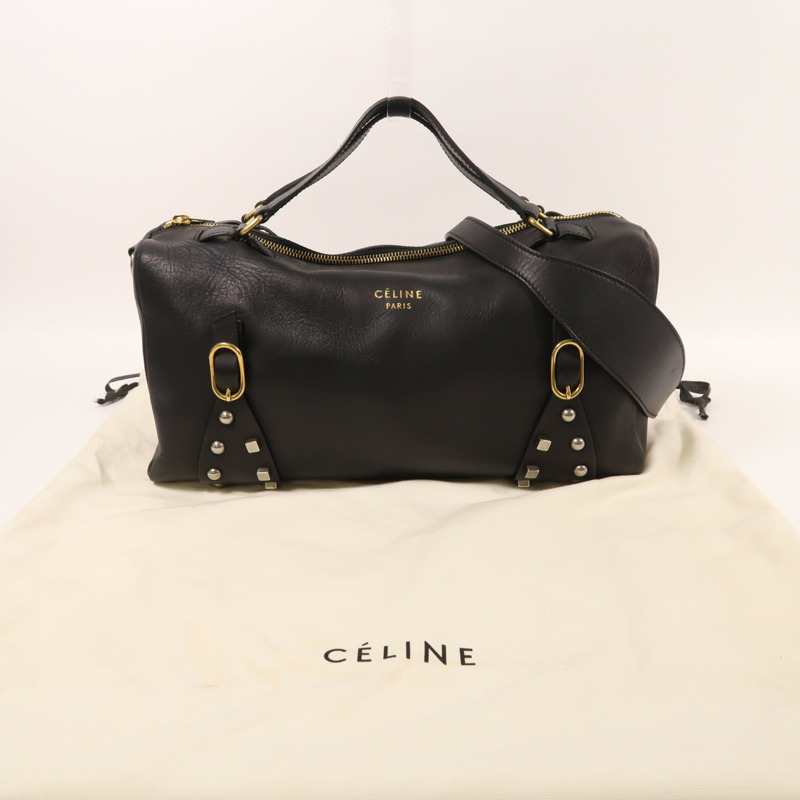 CELINE 牛皮皮革2 Way Shoulder手挽肩背兩用袋-8