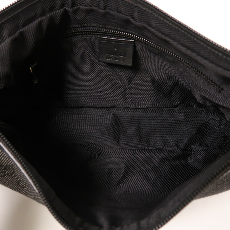 GUCCI 帆布Shoulder Bag銀扣肩背袋-4