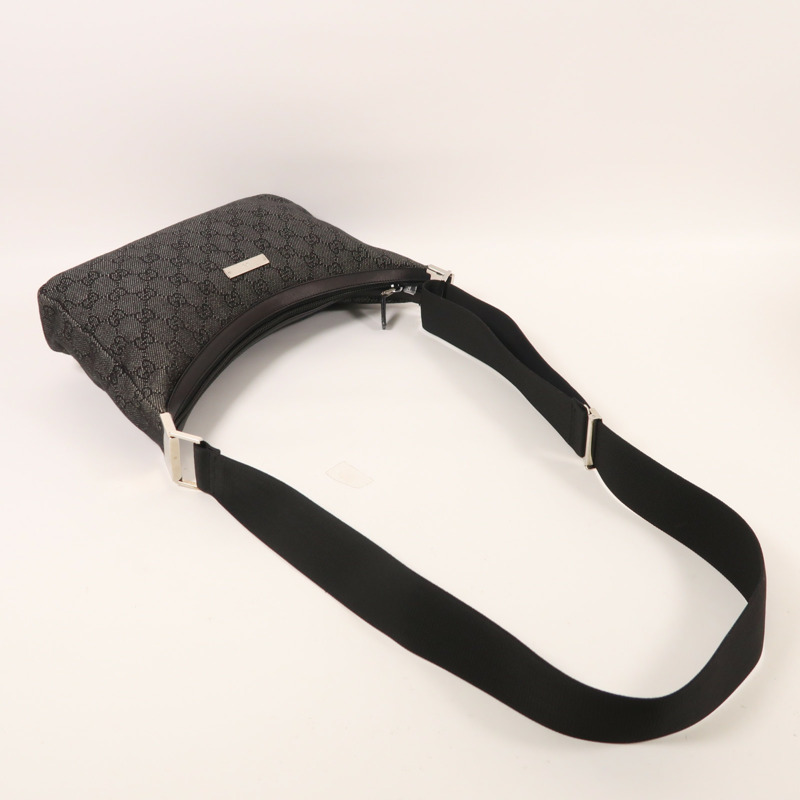 GUCCI 帆布Shoulder Bag銀扣肩背袋-7