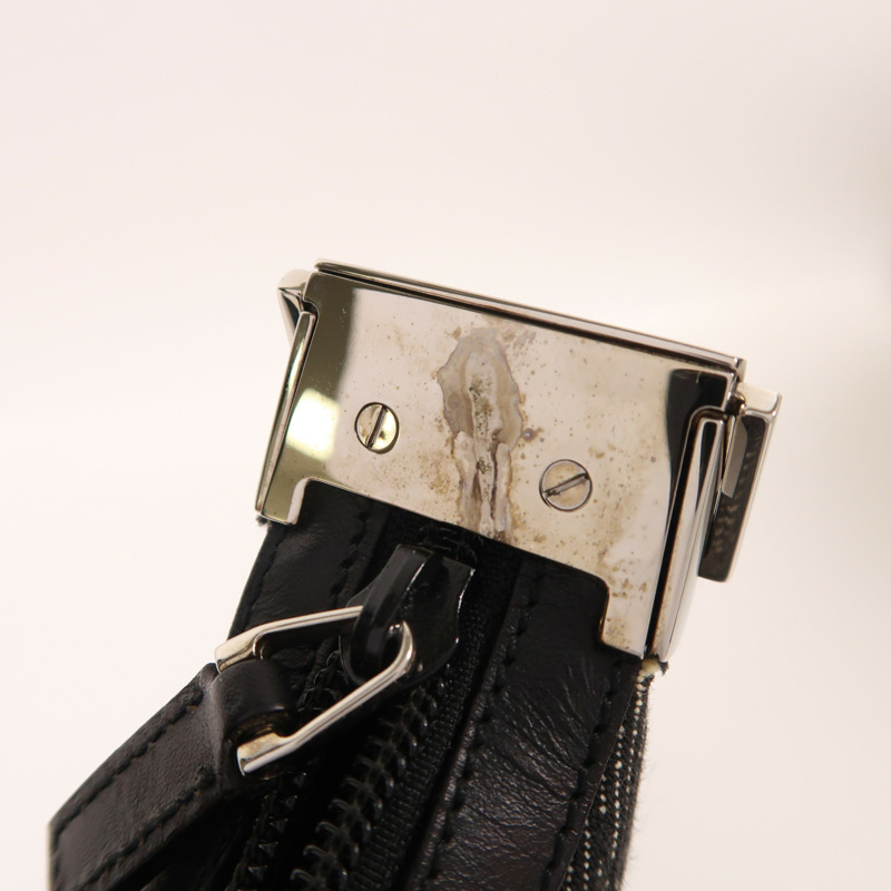 GUCCI 帆布Shoulder Bag銀扣肩背袋-15