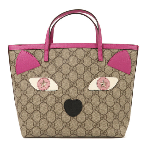 GUCCI 塗層帆布Tote Bag銀扣手挽袋
