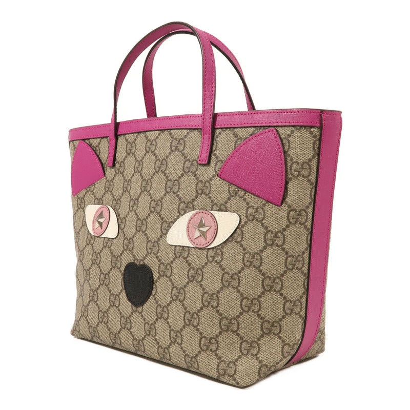 GUCCI 塗層帆布Tote Bag銀扣手挽袋-2