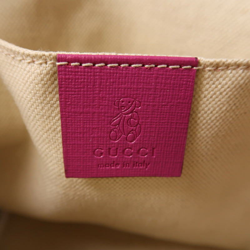 GUCCI 塗層帆布Tote Bag銀扣手挽袋-5