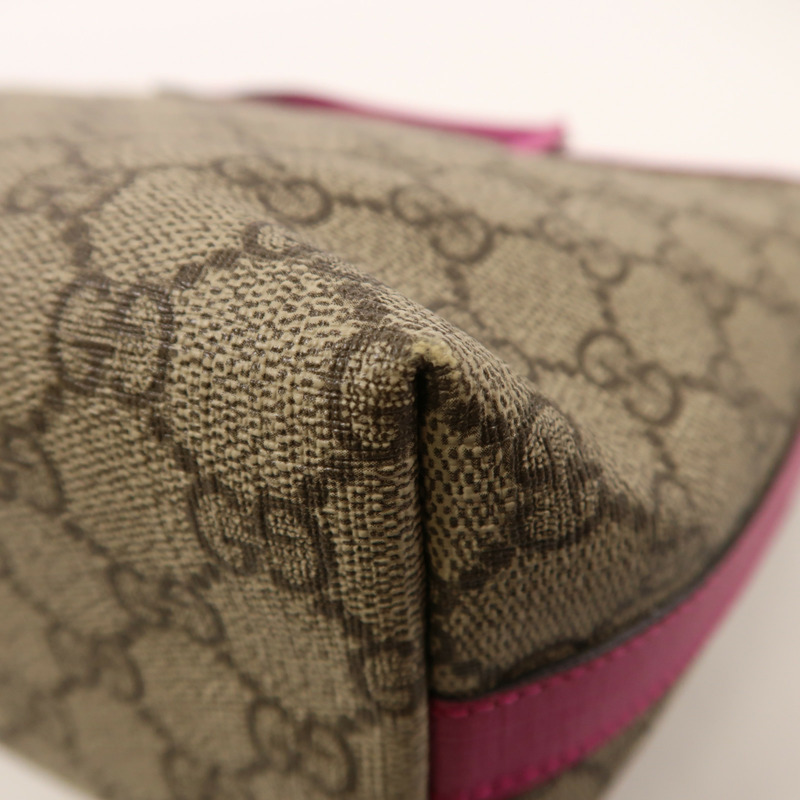 GUCCI 塗層帆布Tote Bag銀扣手挽袋-11