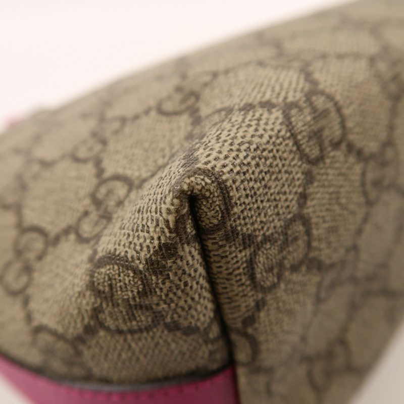 GUCCI 塗層帆布Tote Bag銀扣手挽袋-12