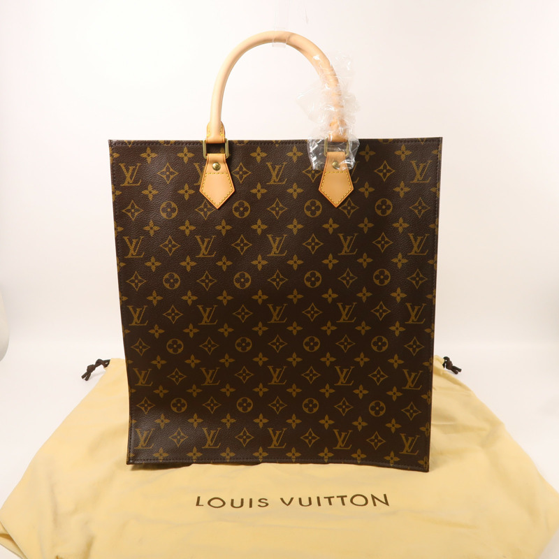 LOUIS VUITTON Monogram Sac Plat金扣手挽袋-8