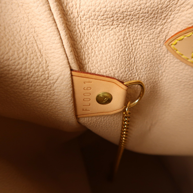 LOUIS VUITTON Monogram Bucket GM金扣手挽袋棕色-6