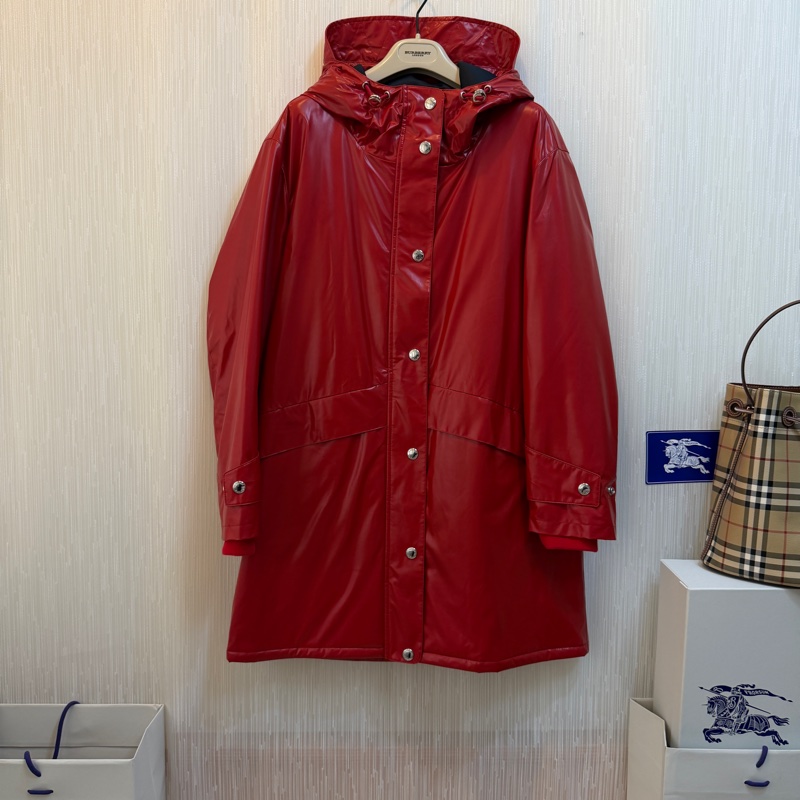 BURBERRY英國紅色連帽風衣UK8-2
