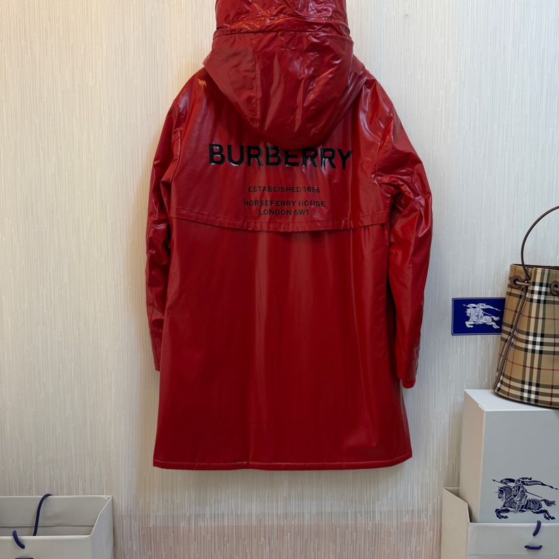 BURBERRY英國紅色連帽風衣UK8-3