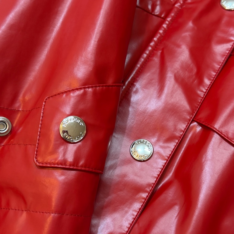 BURBERRY英國紅色連帽風衣UK8-5