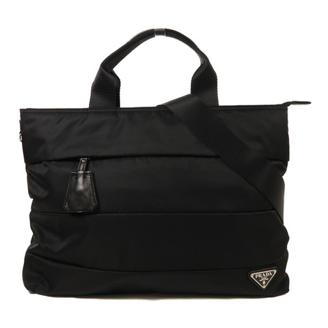 PRADA 尼龍2 Way Shoulder銀扣手挽肩背兩用袋