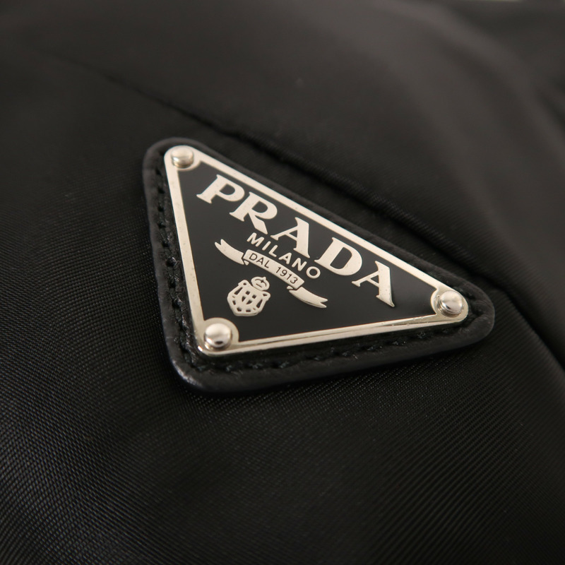 PRADA 尼龍2 Way Shoulder銀扣手挽肩背兩用袋-10