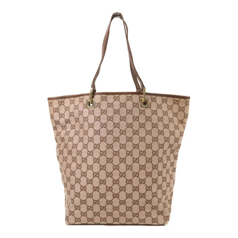 GUCCI 帆布Tote Bag金扣手挽袋