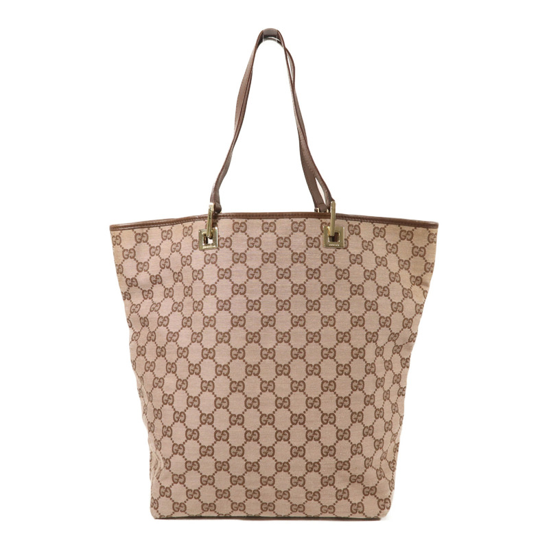 GUCCI 帆布Tote Bag金扣手挽袋-0