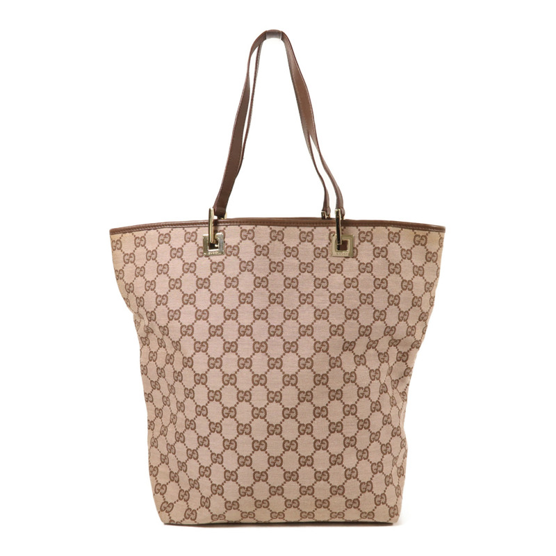 GUCCI 帆布Tote Bag金扣手挽袋-1