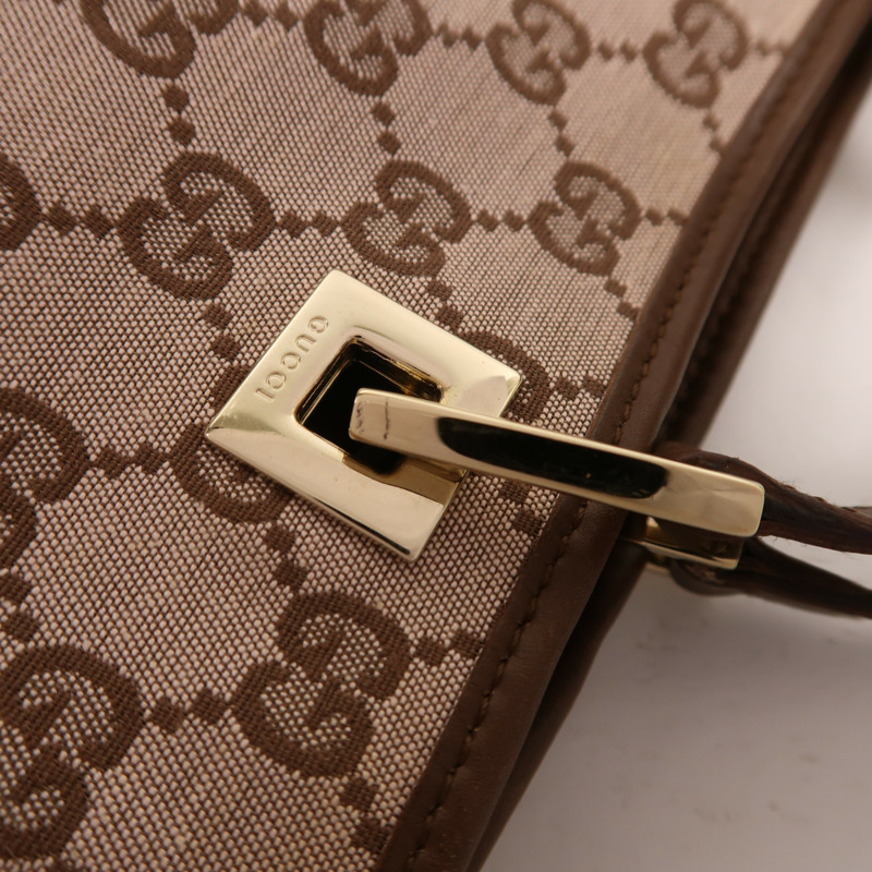 GUCCI 帆布Tote Bag金扣手挽袋-13