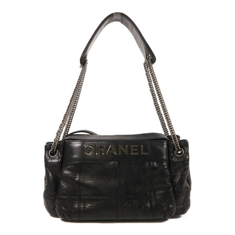 CHANEL 牛皮皮革Chain Shoulder鏈帶肩背袋