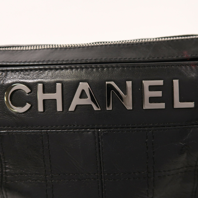 CHANEL 牛皮皮革Chain Shoulder鏈帶肩背袋-14