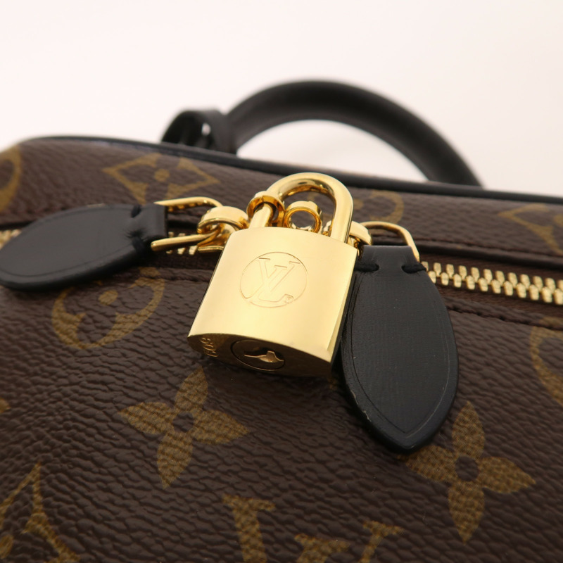 LOUIS VUITTON Monogram Reverse Vanity PM金扣手挽肩背兩用袋棕色-14