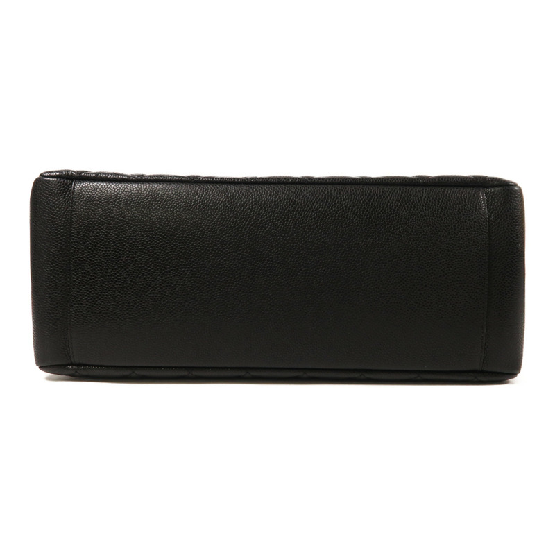 CHANEL 牛皮皮革GST Grand Shopping Tote Bag銀扣鏈帶肩背袋-3