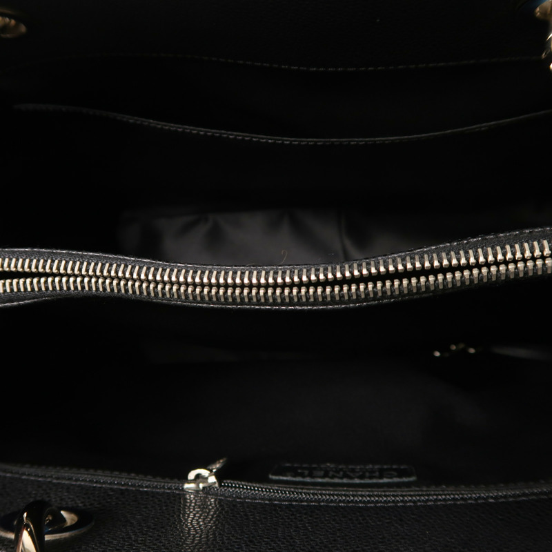 CHANEL 牛皮皮革GST Grand Shopping Tote Bag銀扣鏈帶肩背袋-4