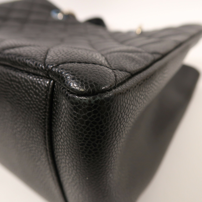 CHANEL 牛皮皮革GST Grand Shopping Tote Bag銀扣鏈帶肩背袋-10