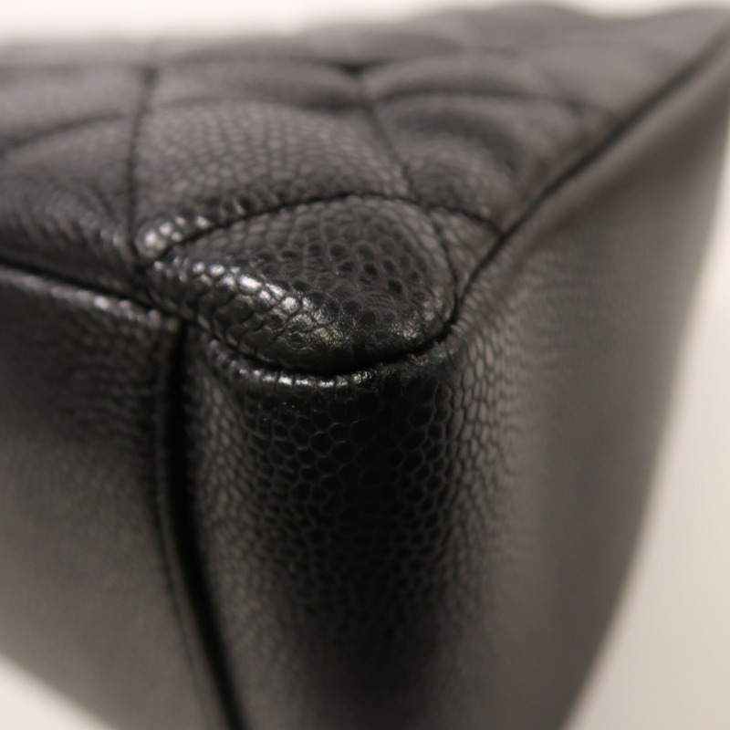 CHANEL 牛皮皮革GST Grand Shopping Tote Bag銀扣鏈帶肩背袋-12