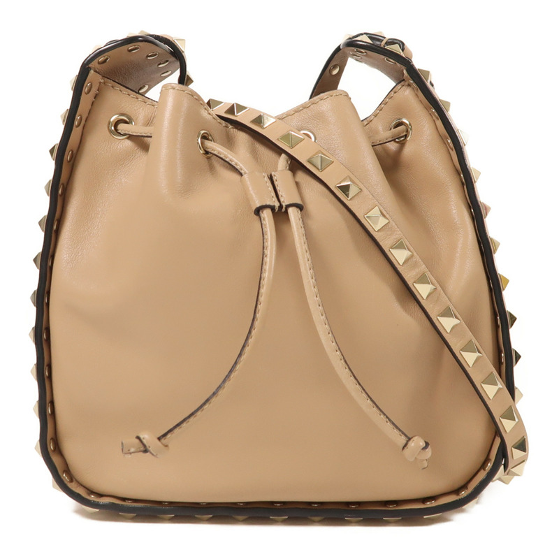 Valentino 皮革Shoulder Bag金扣肩背袋-0