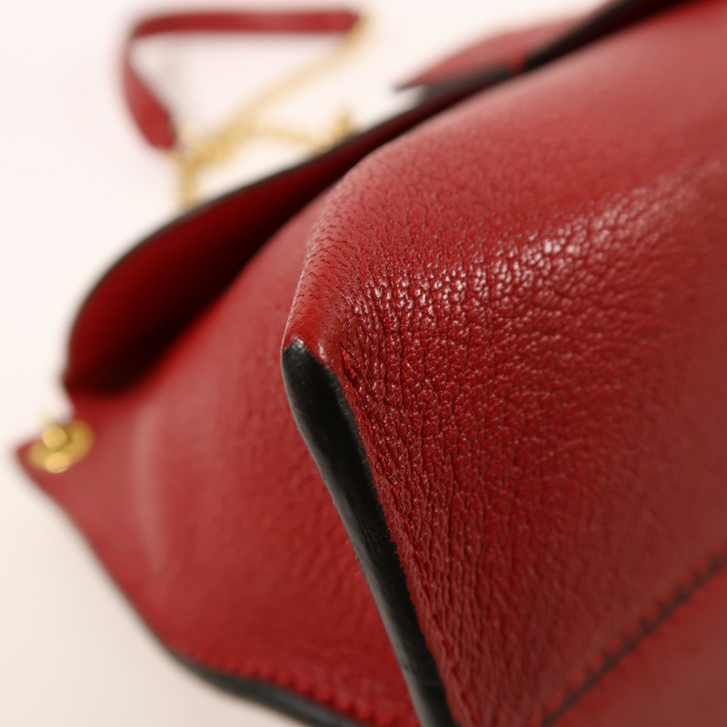 LOEWE 牛皮皮革Avenue金扣鏈帶肩背袋-10