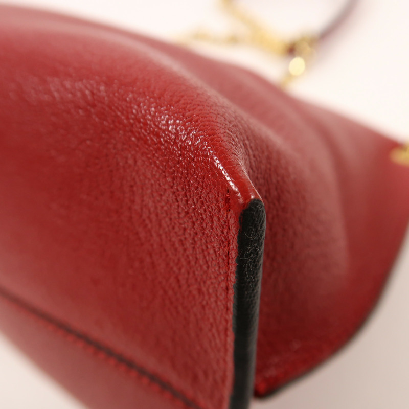 LOEWE 牛皮皮革Avenue金扣鏈帶肩背袋-11