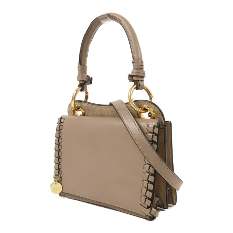 SEE BY CHLOE 牛皮皮革2 Way Shoulder金扣手挽肩背兩用袋-2