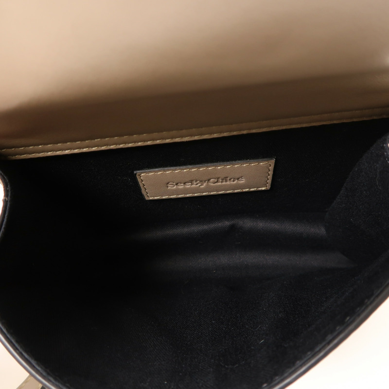 SEE BY CHLOE 牛皮皮革2 Way Shoulder金扣手挽肩背兩用袋-4