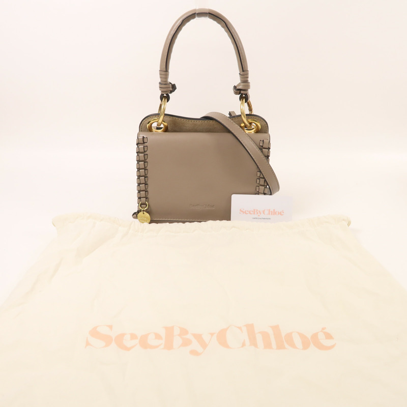 SEE BY CHLOE 牛皮皮革2 Way Shoulder金扣手挽肩背兩用袋-10