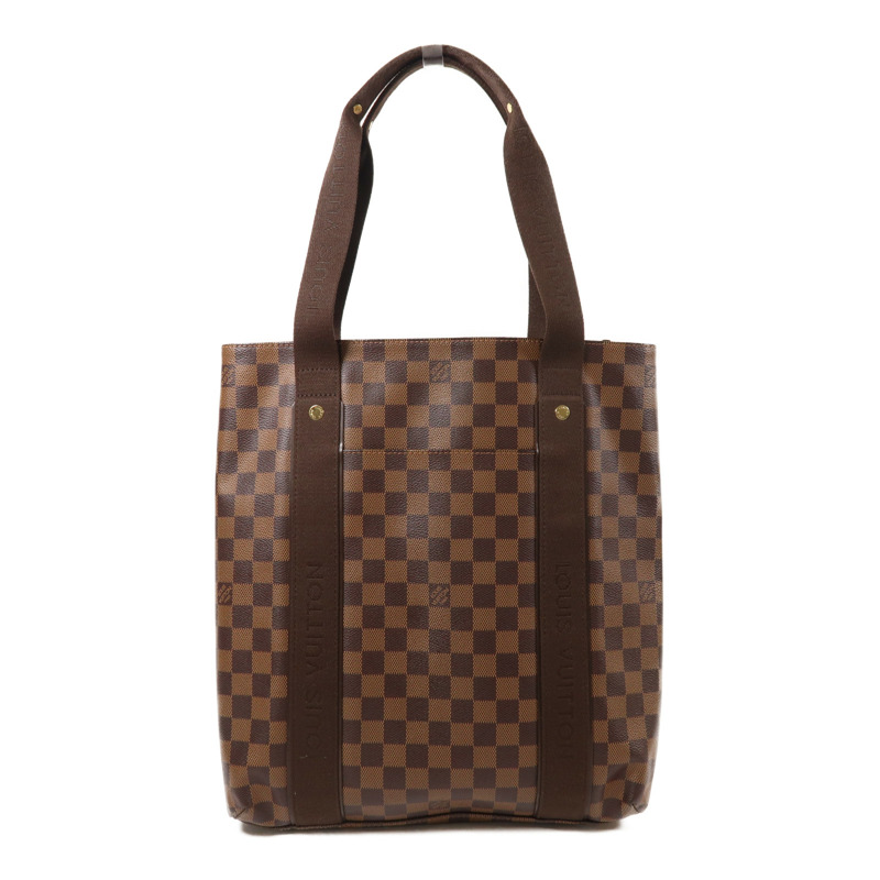 LOUIS VUITTON Damier Beaubourg金扣肩背袋棕色-0