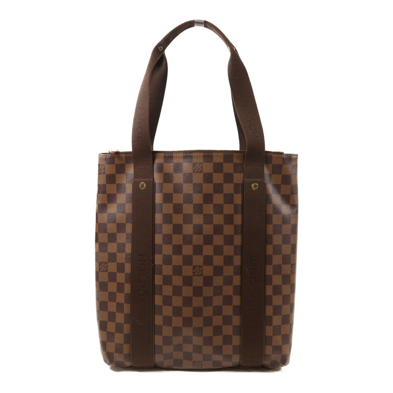 LOUIS VUITTON Damier Beaubourg金扣肩背袋棕色-1