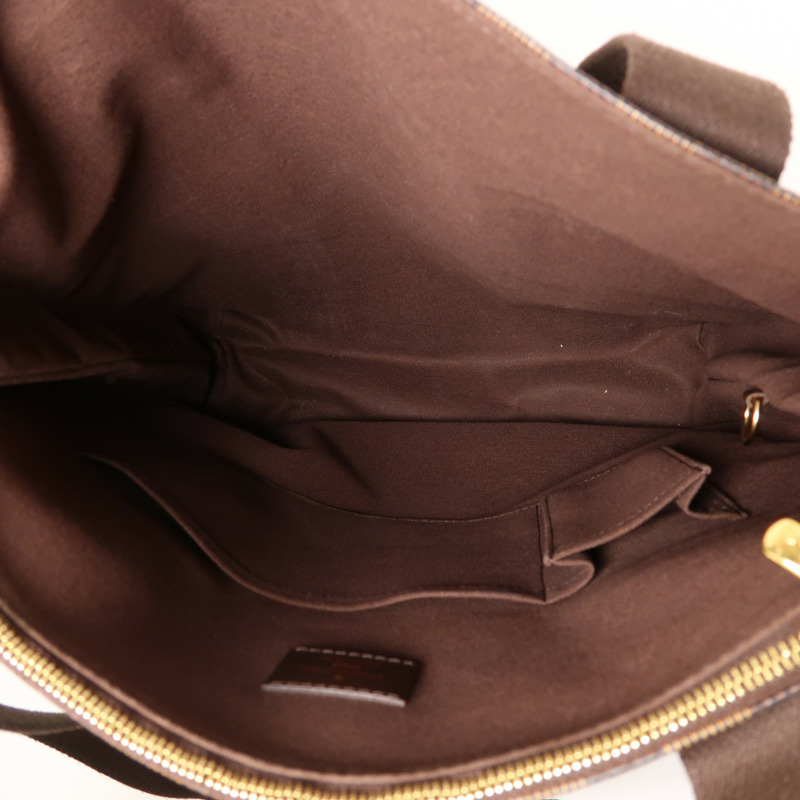 LOUIS VUITTON Damier Beaubourg金扣肩背袋棕色-4