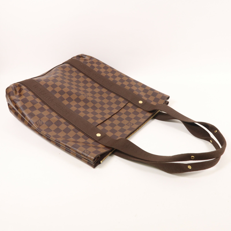 LOUIS VUITTON Damier Beaubourg金扣肩背袋棕色-8