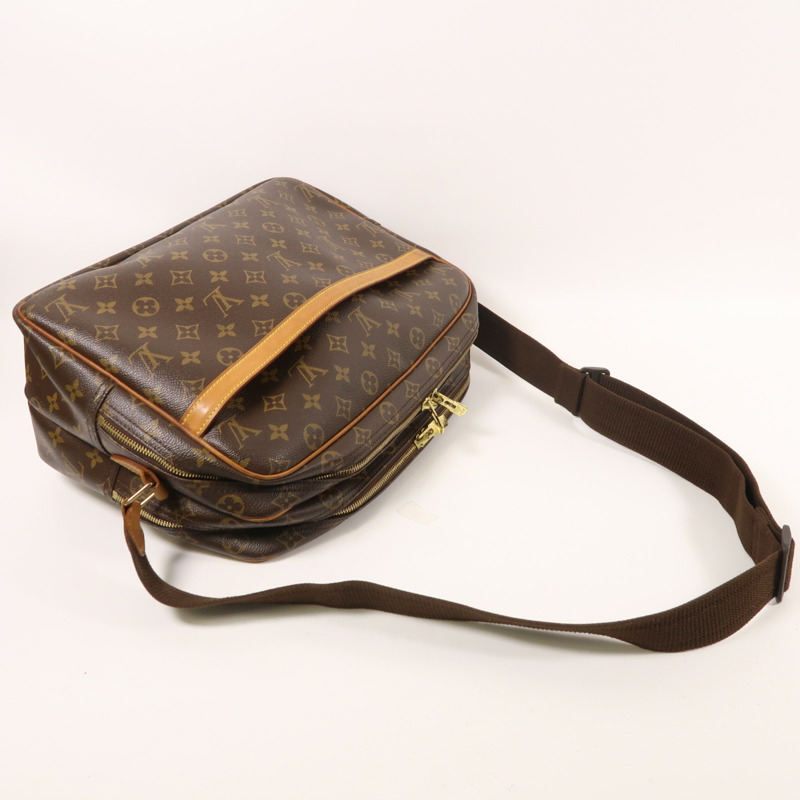 LOUIS VUITTON Monogram Reporter GM金扣肩背袋-8